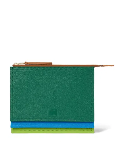 Paul Smith Layered Zip Wallet In Green