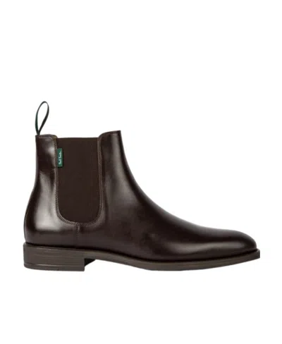 Paul Smith Leather Ankle Boots In Black