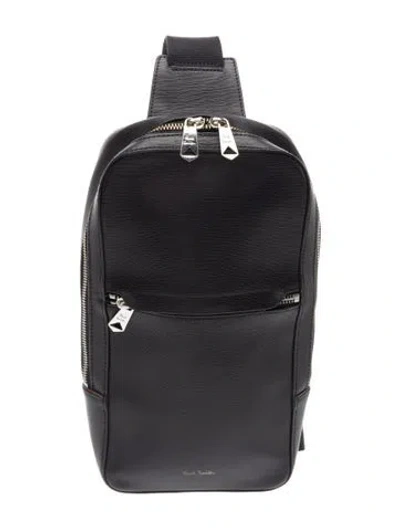Pre-owned Paul Smith Leather Backpack In Black