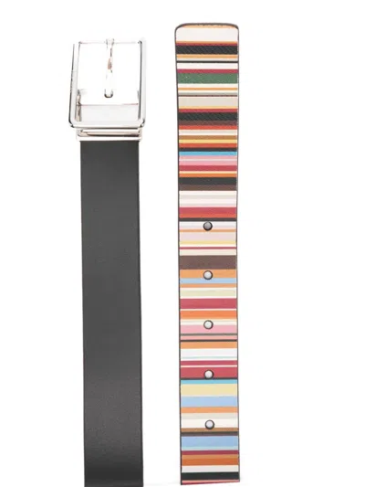 Paul Smith Leather Belt In Multi