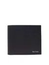 Paul Smith Signature Stripe Balloon Wallet In Black