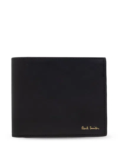 Paul Smith Leather Bifold Wallet In Black
