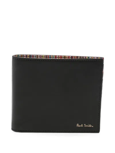 Paul Smith Leather Bifold Wallet In Black