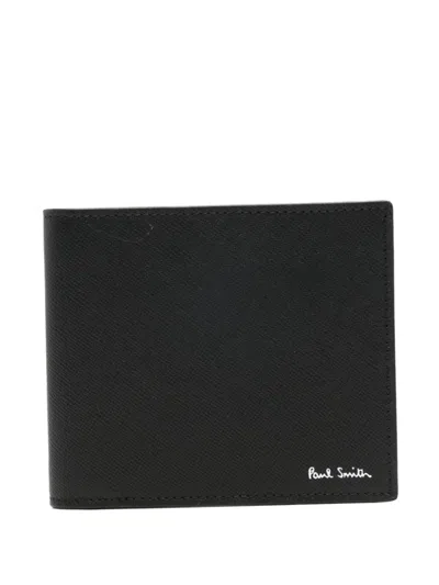 Paul Smith Leather Bifold Wallet In Black
