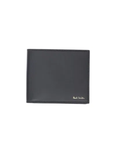 Paul Smith Leather Bifold Wallet In Black