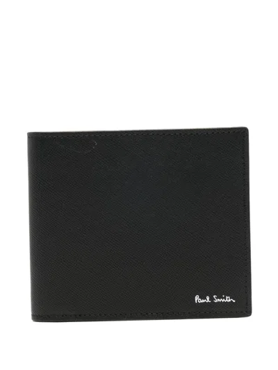 Paul Smith Leather Bifold Wallet In Black