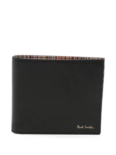 Paul Smith Leather Bifold Wallet In Black