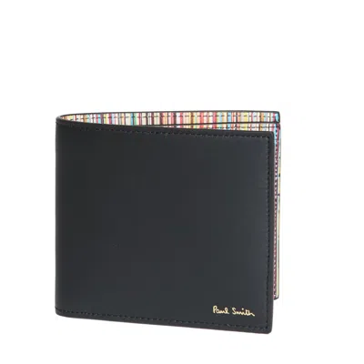 Paul Smith Leather Billfold Wallet With Colorful Interior In Brown