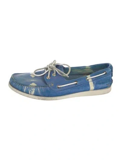 Pre-owned Paul Smith Leather Boat Shoes In Blue