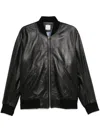 Shop Paul Smith Leather Bomber Jacket In Brown