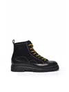 Paul Smith Leather Boot Rubber Sole - Black In Black