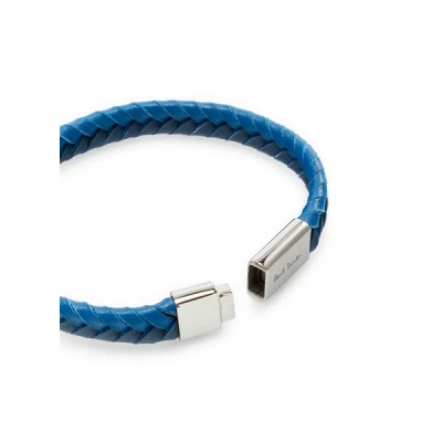 Paul Smith Leather Bracelet In Blue