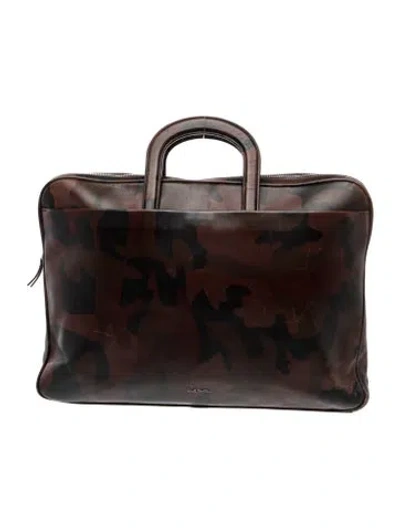 Pre-owned Paul Smith Leather Briefcase In Brown