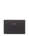 Paul Smith Signature Stripe Cardholder In Black