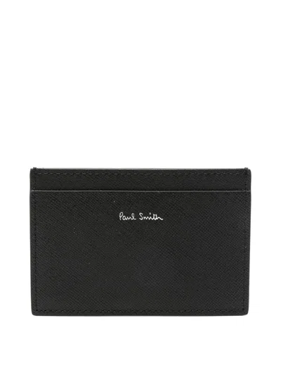 Paul Smith Leather Card Holder In Black