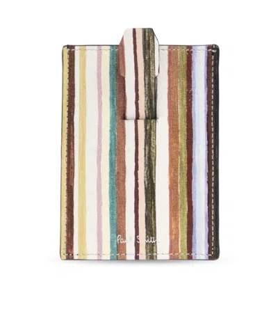 Paul Smith Leather Card Holder In Multi
