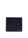 Paul Smith Men Wallet Billfold Coin Printed Design In Black