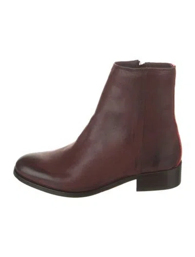 Pre-owned Paul Smith Leather Chelsea Boots In Burgundy
