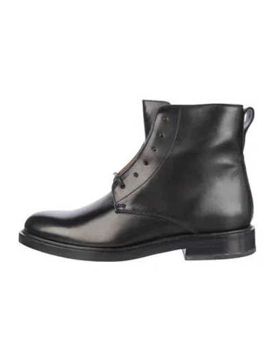 Pre-owned Paul Smith Leather Combat Boots In Black