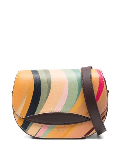 Paul Smith Leather Swirl Crossbody Bag In Multi