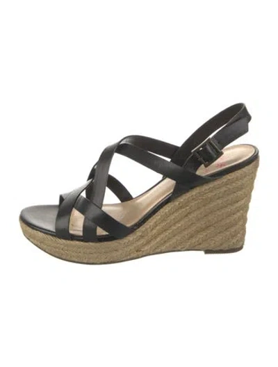 Pre-owned Paul Smith Leather Espadrilles In Black