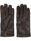 Paul Smith Leather Gloves In 褐色