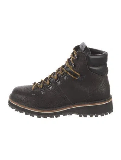 Pre-owned Paul Smith Leather Hiking Boots In Black