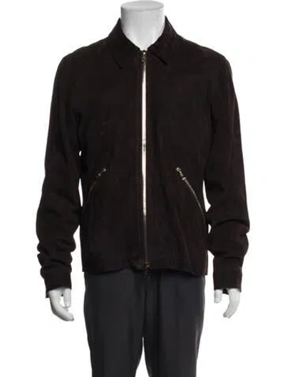 Pre-owned Paul Smith Leather Jacket In Brown