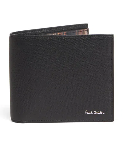 Paul Smith Leather Mini Blur Bifold Wallet In Black