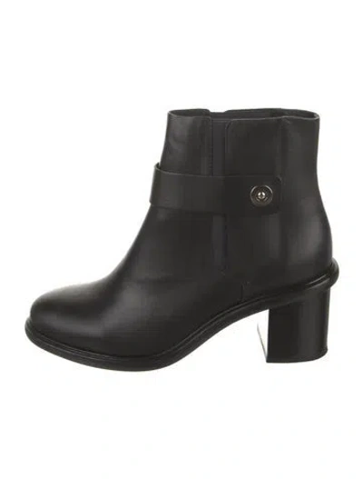 Pre-owned Paul Smith Leather Moto Boots In Black