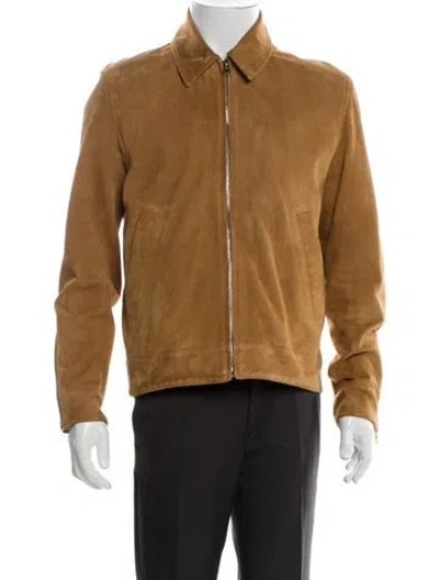 Pre-owned Paul Smith Leather Moto Jacket In Brown