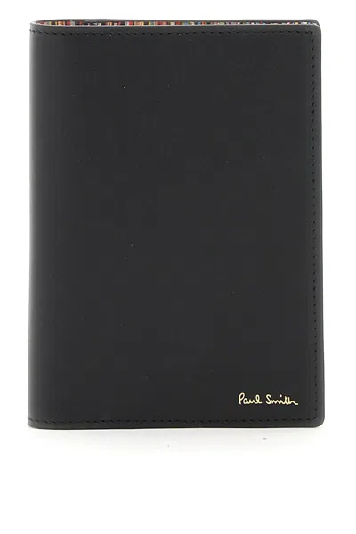 Paul Smith Leather Passport Cover In Black