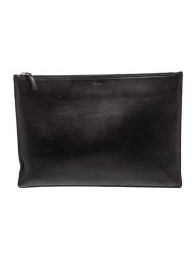 Pre-owned Paul Smith Leather Portfolio In Black