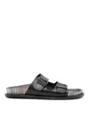 Paul Smith Leather Sandals In Negro