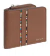 Paul Smith Leather Signature Stripe Bifold Wallet In Brown