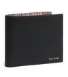 Paul Smith Leather Signature Stripe Billfold Wallet In Black
