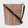 Paul Smith Leather 'signature Stripe' Bucket Bag Multicolour In Multicolour