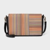Paul Smith Leather 'signature Stripe' Flap Cross Body Bag Multicolour In Multicolour