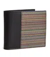 Paul Smith Leather Signature Stripe Wallet In Multi