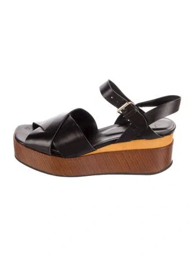 Pre-owned Paul Smith Leather Slingback Sandals In Brown