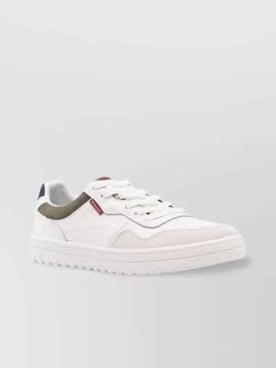 Paul Smith Leather Trainers Perforated Toebox In White
