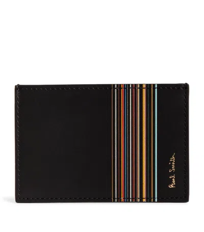 PAUL SMITH LEATHER STRIPED CARD HOLDER