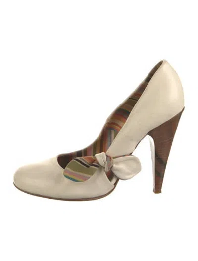 Pre-owned Paul Smith Leather Striped Pumps In Neutrals