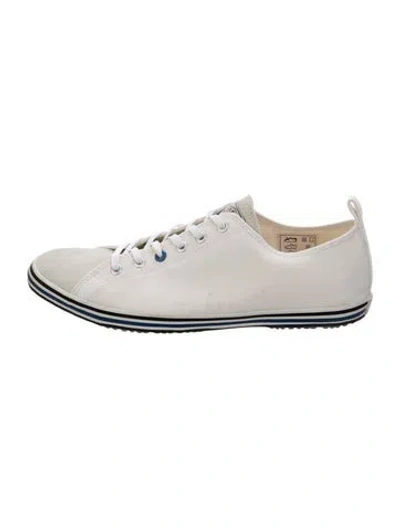 Pre-owned Paul Smith Leather Striped Sneakers In White