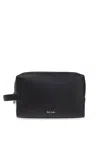 Paul Smith Leather Toiletry Bag In Black