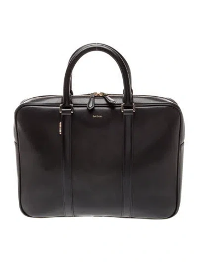 Pre-owned Paul Smith Leather Top Handle Bag In Black