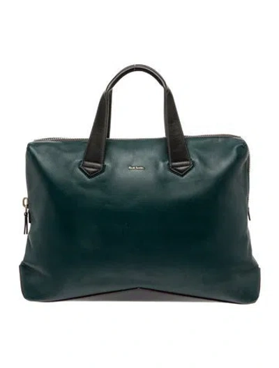Pre-owned Paul Smith Leather Top Handle Bag In Green