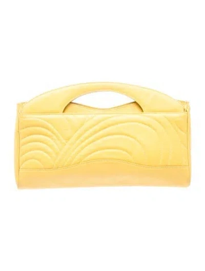 Pre-owned Paul Smith Leather Top Handle Bag In Yellow