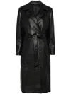 Paul Smith Trenchcoat Aus Leder In Schwarz