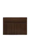 Paul Smith Leather Vertical-stripe Card Holder In Brown